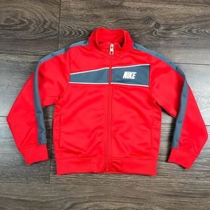Nike Red Zip-Up Track Jacket Kids Size 4T
